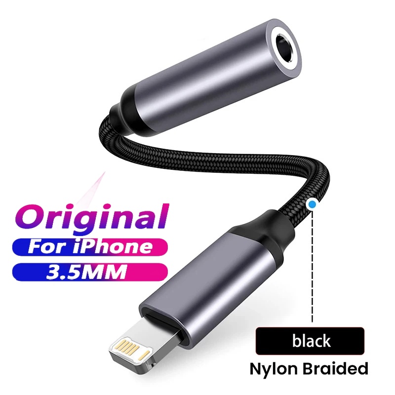 Wired Earphone Lightning - 3.5mm Jack AUX Kablosu 8-Pin Aydınlatma