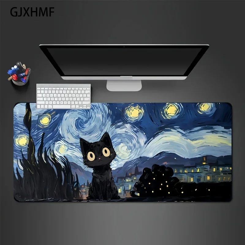Tablet Cute Accessories - Anime Yıldızlı Gece Kedi Oyun Mouse