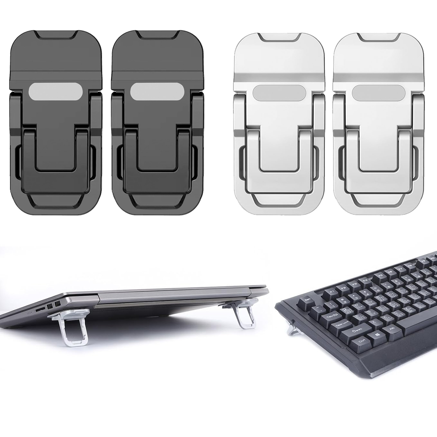 Cooling Stand Tablet - 2 adet taşınabilir katlanabilir dizüstü bilgisayar