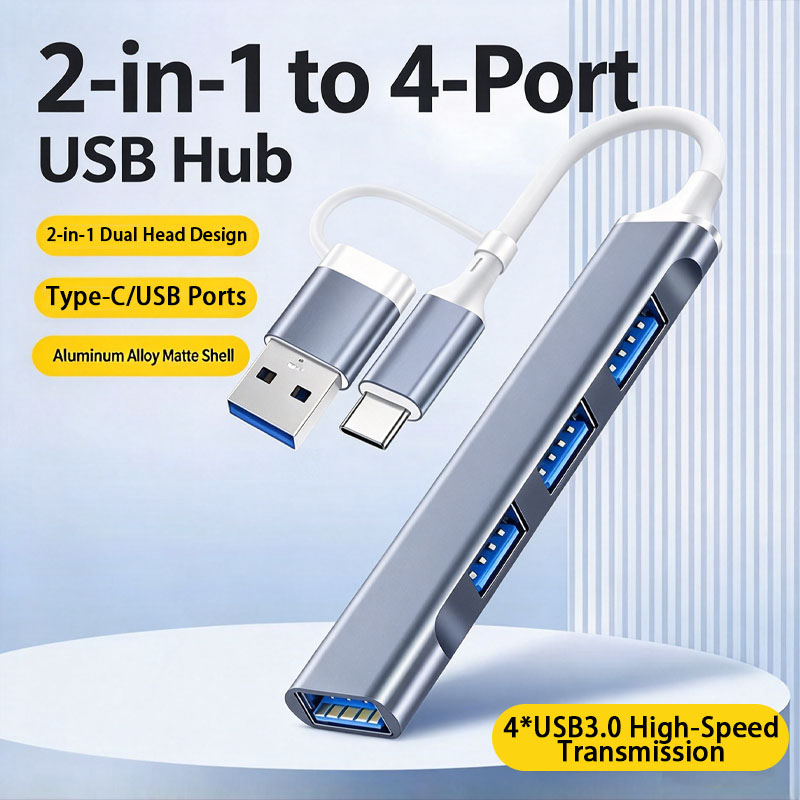 Usb Hub Type C - USB 3.0 Çoklu Bağlantı İstasyonu, 2'si
